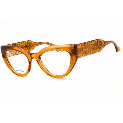 Etro Women's Eyeglasses - Amber Gold Plastic Cat Eye Full Rim Frame | 0018 0ETV 00 ,