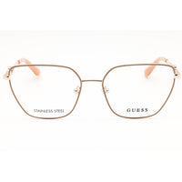 Guess Women's Eyeglasses - Shiny Pale Gold Metal Cat Eye Full Rim Frame | GU2952 059 ,