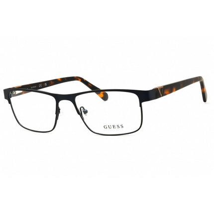 Guess Men's Eyeglasses - Matte Blue Metal Rectangular Full Rim, 55mm | GU50003 091 ,
