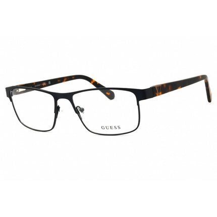 Guess Men's Eyeglasses - Matte Blue Metal Rectangular Full Rim, 57mm | GU50003 091 ,