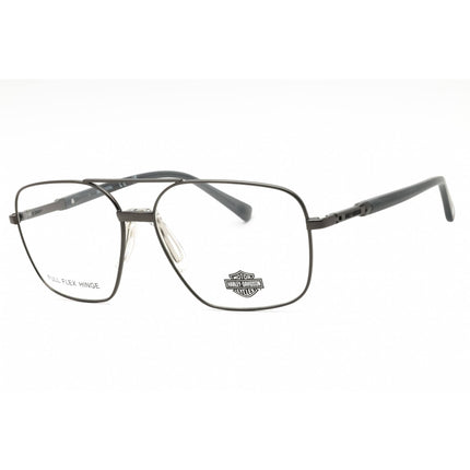Harley Davidson Men's Eyeglasses - Shiny Gunmetal Metal Rectangular Frame | HD0827 008 ,