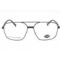 Harley Davidson Men's Eyeglasses - Shiny Gunmetal Metal Rectangular Frame | HD0827 008 ,
