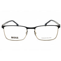 Hugo Boss Men's Eyeglasses - Matte Blue/Ruthenium Metal Full Rim Frame | 1637 0KU0 00 ,