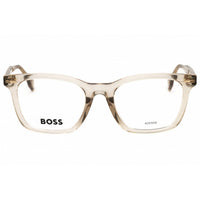 Hugo Boss Men's Eyeglasses - Beige Plastic Rectangular Full Rim Frame | 1403/F 010A 00 ,