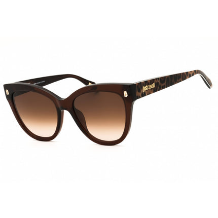 Just Cavalli Women's Sunglasses - Transparent Brown Acetate Cat Eye | SJC043 0AAK ,