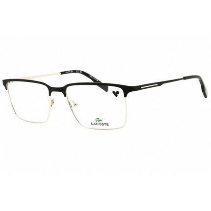 Lacoste Men's Eyeglasses - Matte Black Metal Rectangular Full Rim Frame | L2296N 002 ,