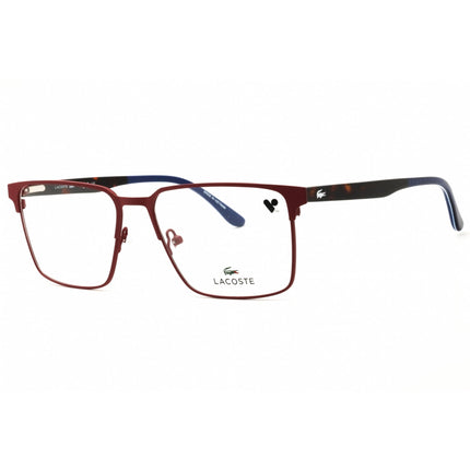 Lacoste Men's Eyeglasses - Matte Burgundy Metal Rectangular Full Rim | L2314N 601 ,