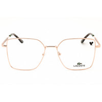 Lacoste Women's Eyeglasses - Rose Gold Metal Rectangular Full Rim Frame | L2316 770 ,
