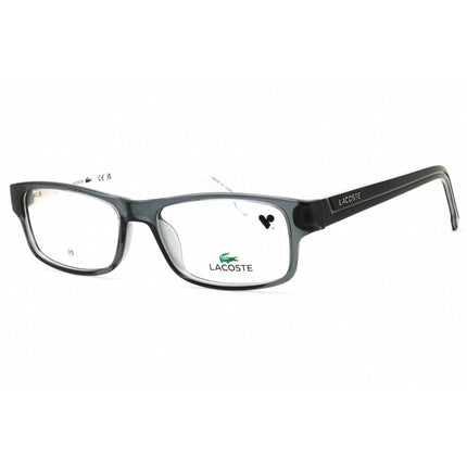 Lacoste Men's Eyeglasses - Grey Injected Propionate Rectangular Full Rim | L2707 035 ,