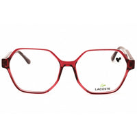 Lacoste Women's Eyeglasses - Transparent Burgundy Round Full Rim Frame | L4000 601 ,