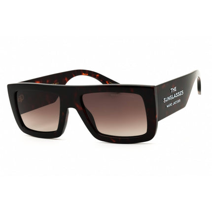 Marc Jacobs Unisex Sunglasses - Dark Havana Plastic Rectangular Frame | 775/S 0086 HA ,