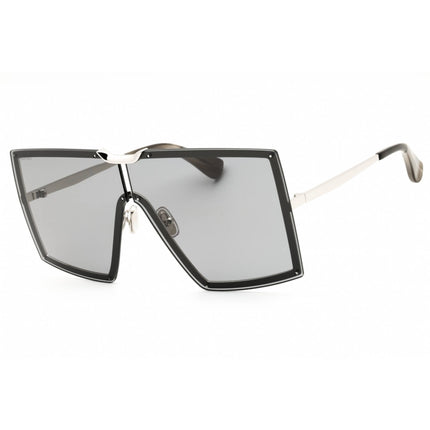 Max Mara Women's Sunglasses - Shiny Palladium Metal Shield Full Rim Frame | MM0117 16A ,