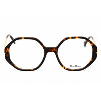 Max Mara Women's Eyeglasses - Dark Havana Acetate Round Full Rim Frame | MM5005 52A ,