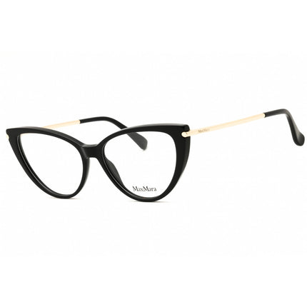 Max Mara Women's Eyeglasses - Shiny Black Acetate Cat Eye Full Rim Frame | MM5006 001 ,