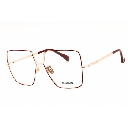 Max Mara Women's Eyeglasses - Shiny Red Metal Oversized Full Rim Frame | MM5120 066 ,