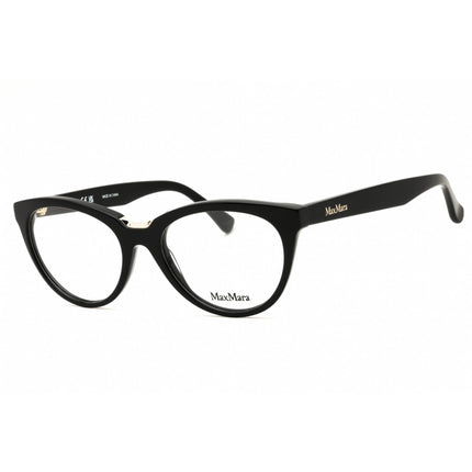 Max Mara Women's Eyeglasses - Shiny Black Acetate Oval Full Rim Frame | MM5132 001 ,