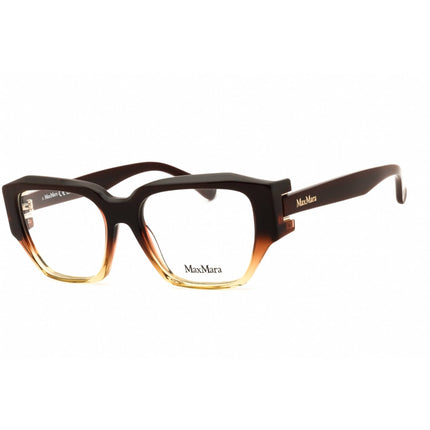 Max Mara Women's Eyeglasses - Dark Brown/Beige Acetate Cat Eye Full Rim | MM5182 050 ,