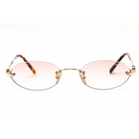 Miu Miu Women's Sunglasses - Pale Gold Metal Oval Full Rim Frame | 0MU A54S ZVN70O ,