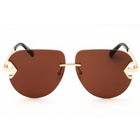 Off White Unisex Sunglasses - Gold Metal Aviator Shape Rimless Frame | ALEXANDRIA 7660 ,