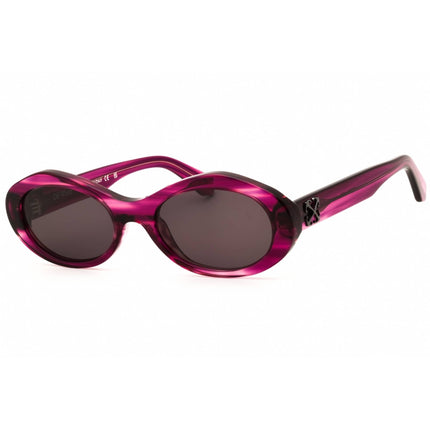 Off White Women's Sunglasses - Purple Acetate Oval Full Rim Frame | EDISON13G 3707 ,