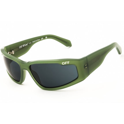 Off White Women's Sunglasses - Olive Green Acetate Rectangular Frame | KIMBALL118 5707 ,