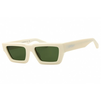 Off White Unisex Sunglasses - White Acetate Rectangular Full Rim | MANCHESTER129 0155 ,