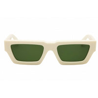 Off White Unisex Sunglasses - White Acetate Rectangular Full Rim | MANCHESTER129 0155 ,