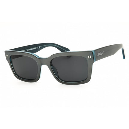 Off White Unisex Sunglasses - Satin Silver Acetate Rectangular Frame | MIDLAND 7207 ,
