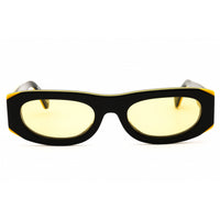 Off White Unisex Sunglasses - Black Acetate Oval Full Rim Frame | ORLANDO13O 1018 ,
