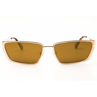 Off White Unisex Sunglasses - Gold Metal Rectangular Full Rim Frame | Richfield 7676 ,