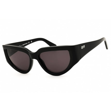 Off White Women's Sunglasses - Shiny Black Acetate Cat Eye Full Rim | Seward 116 1007 ,