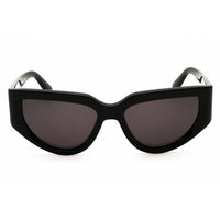 Off White Women's Sunglasses - Shiny Black Acetate Cat Eye Full Rim | Seward 116 1007 ,