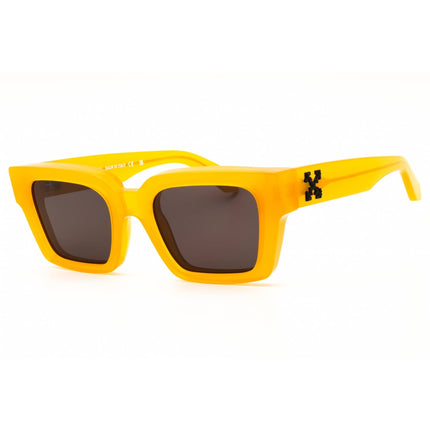 Off White Unisex Sunglasses - Yellow Acetate Rectangular Full Rim | VIRGIL008 1807 ,