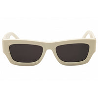 Palm Angels Unisex Sunglasses - White Acetate Rectangular Full Rim | AUBERRY 0107 ,