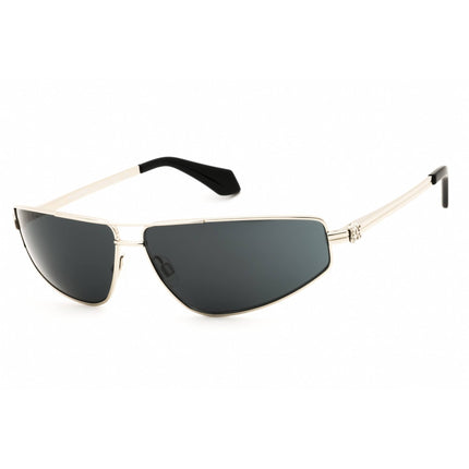 Palm Angels Unisex Sunglasses - Silver Metal Rectangular Full Rim Frame | CLAVEY 7207 ,