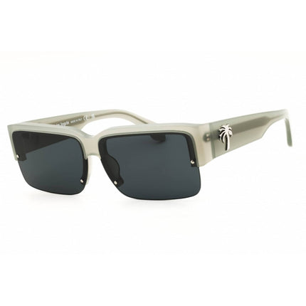 Palm Angels Men's Sunglasses - Grey Acetate Rectangular Half Rim Frame | DRAIN 0907 ,