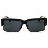 Palm Angels Unisex Sunglasses - Black Acetate Rectangular Half Rim Frame | DRAIN 1007 ,