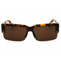 Palm Angels Unisex Sunglasses - Havana Acetate Rectangular Half Rim Frame | DRAIN 6064 ,