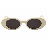 Palm Angels Unisex Sunglasses - White Acetate Oval Shape Full Rim Frame | GILROY 0107 ,