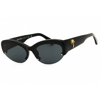 Palm Angels Unisex Sunglasses - Black Acetate Cat Eye Half Rim Frame | PALMDALE 1007 ,