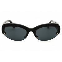 Palm Angels Unisex Sunglasses - Black Acetate Cat Eye Half Rim Frame | PALMDALE 1007 ,