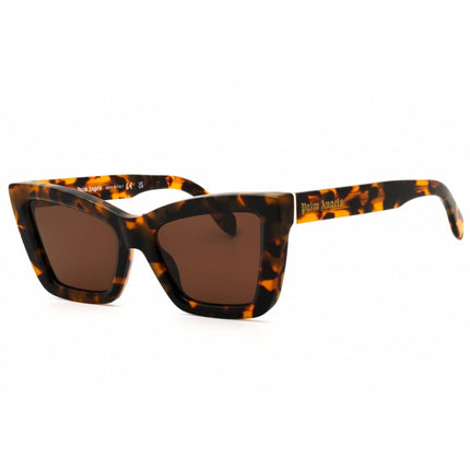 Palm Angels Women's Sunglasses - Havana Acetate Cat Eye Full Rim | ROSEVILLE 6064 ,