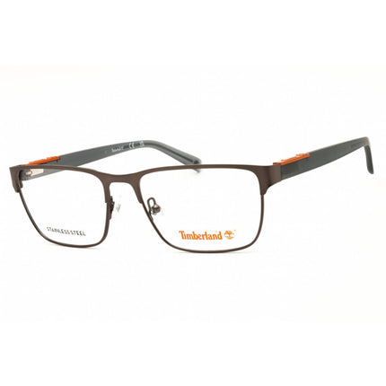 Timberland Men's Eyeglasses - Matte Gunmetal Metal Rectangular Full Rim | TB50002 009 ,