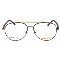 Timberland Men's Eyeglasses - Matte Blue Metal Aviator Full Rim Frame | TB50050 091 ,