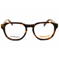 Timberland Men's Eyeglasses - Red Havana Acetate Round Full Rim Frame | TB50052 054 ,