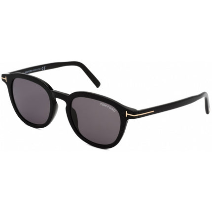 Tom Ford Men's Sunglasses - Shiny Black Acetate Round Full Rim Frame | FT0816 PAX 01A ,