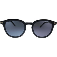 Tom Ford Men's Sunglasses - Shiny Black Acetate Round Full Rim Frame | FT0816 PAX 01A ,