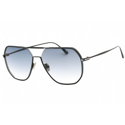 Tom Ford Men's Sunglasses - Shiny Black Metal Aviator Full Rim Frame | FT0852 01B ,