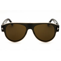 Tom Ford Unisex Sunglasses - Mastic/Gold Metal Aviator Full Rim Frame | FT1074 51J ,