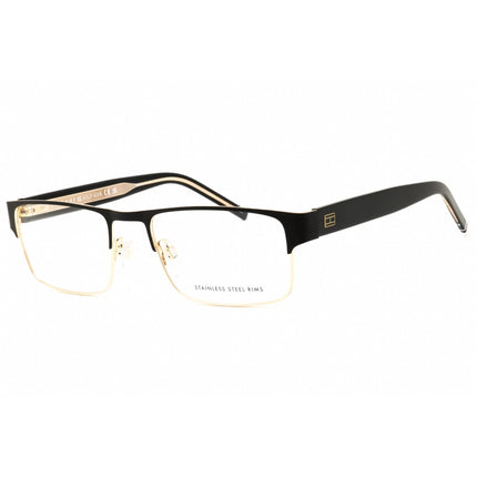 Tommy Hilfiger Men's Eyeglasses - Matte Black/Gold Metal Full Rim | TH 2074 0I46 00 ,